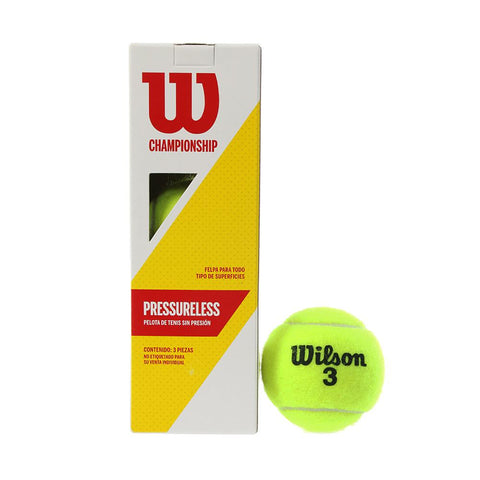 TUBO DE 3 PELOTAS WILSON PRESSURELESS BALLS